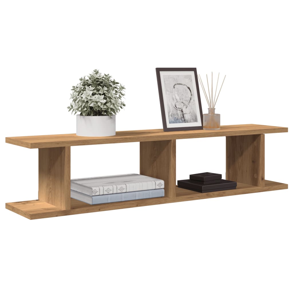 Vegghyller 2 stk artisan eik 90x18x20 cm konstruert tre