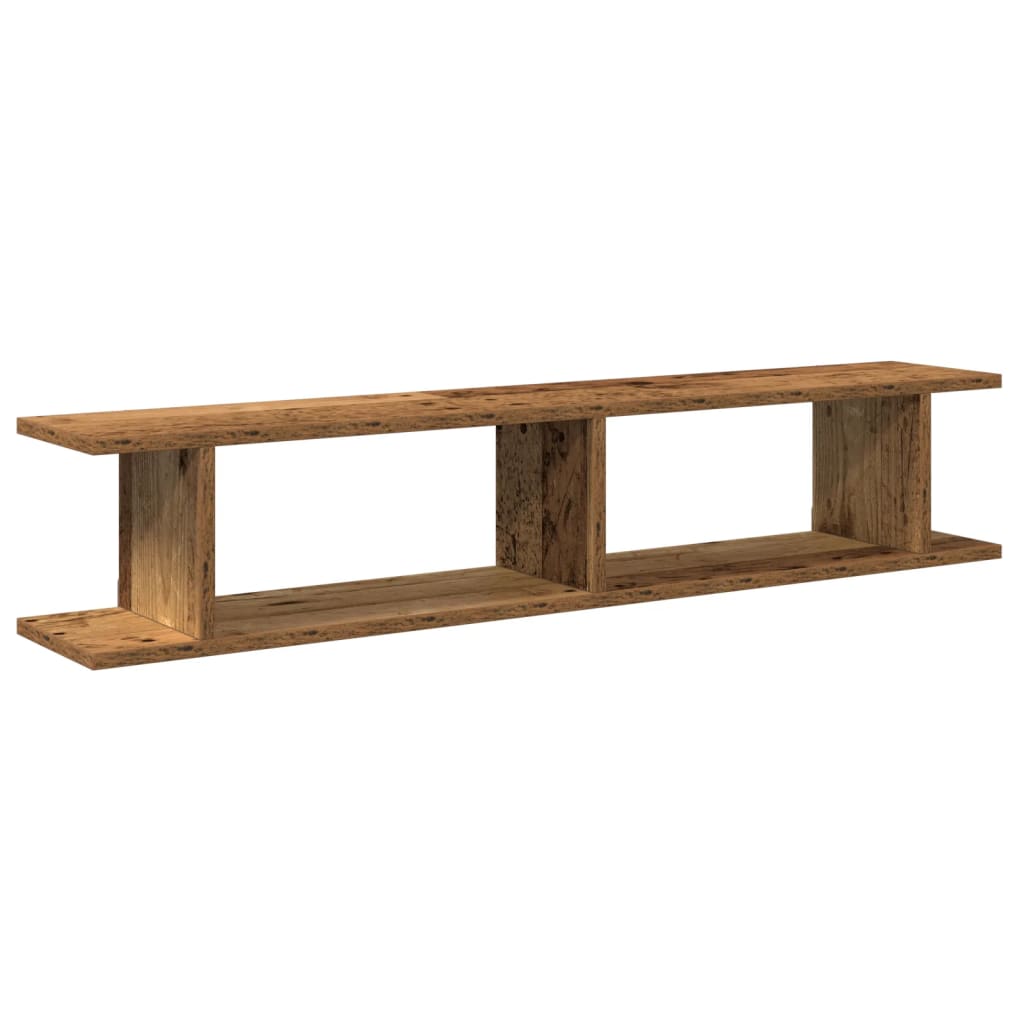 Vegghyller 2 stk gammelt tre 105x18x20 cm konstruert tre