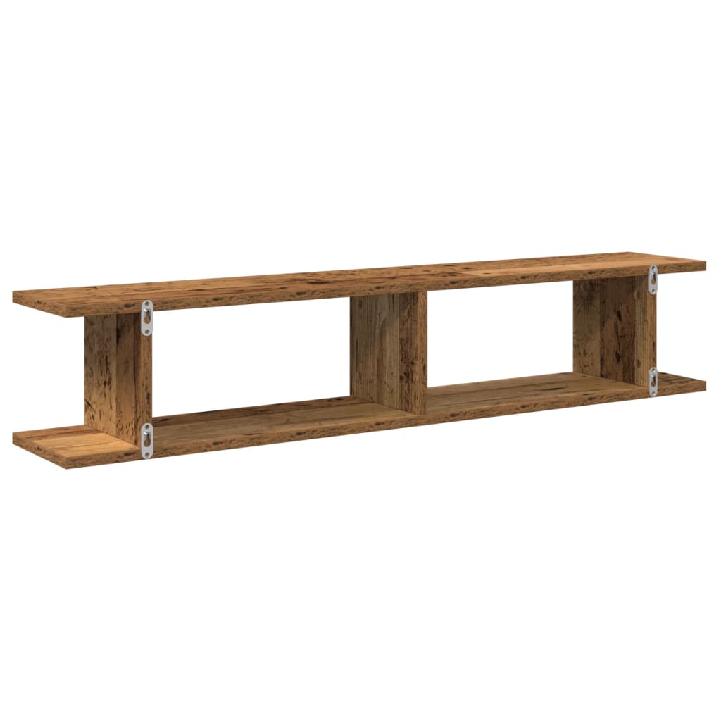 Vegghyller 2 stk gammelt tre 105x18x20 cm konstruert tre