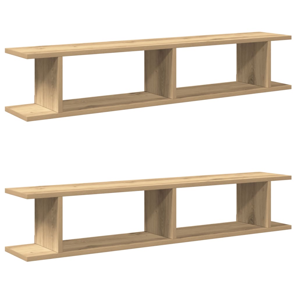 Vegghyller 2 stk artisan eik 105x18x20 cm konstruert tre