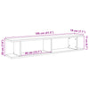 Vegghyller 2 stk artisan eik 105x18x20 cm konstruert tre
