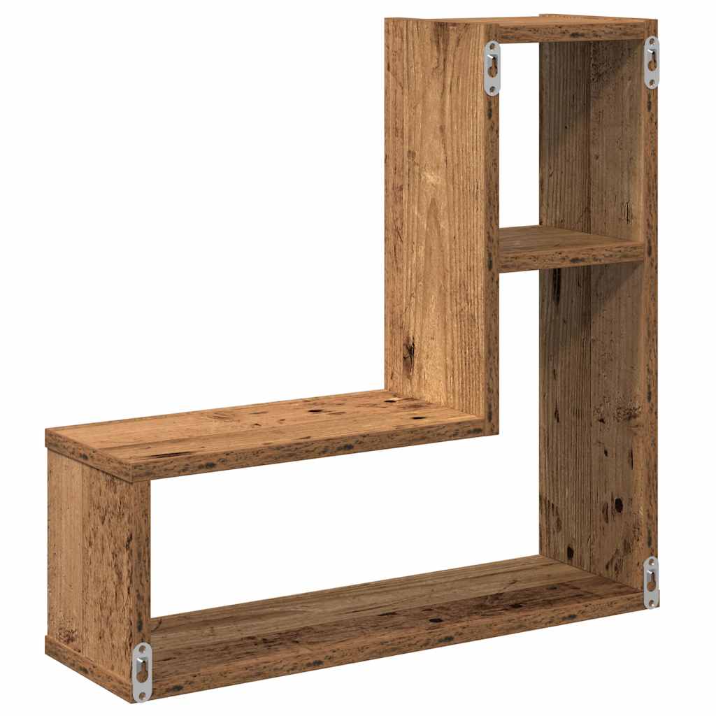 Vegghyller kube 2 stk gammelt tre 50x15x50 cm konstruert tre