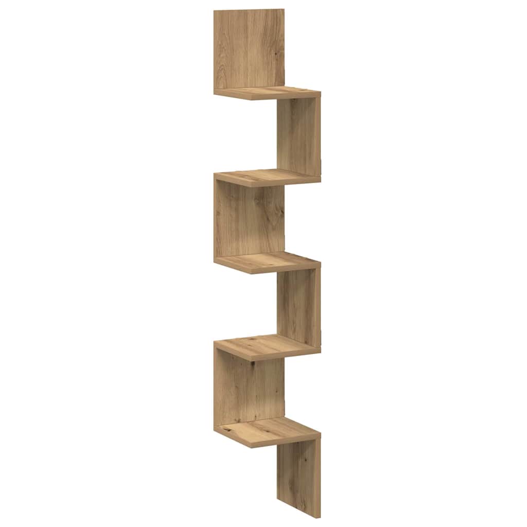 Veggmontert hylle artisan eik 20x20x127,5 cm konstruert tre