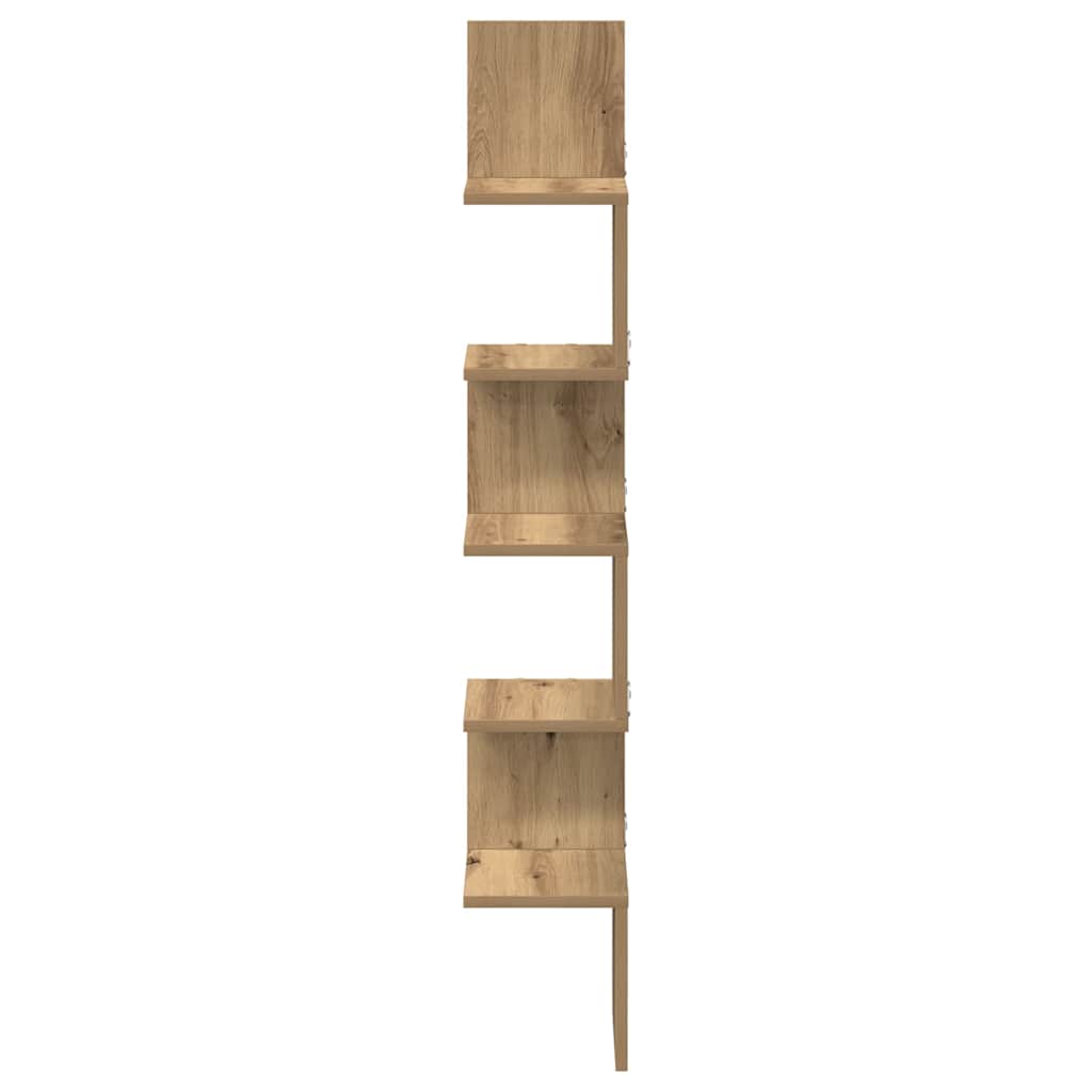 Veggmontert hylle artisan eik 20x20x127,5 cm konstruert tre