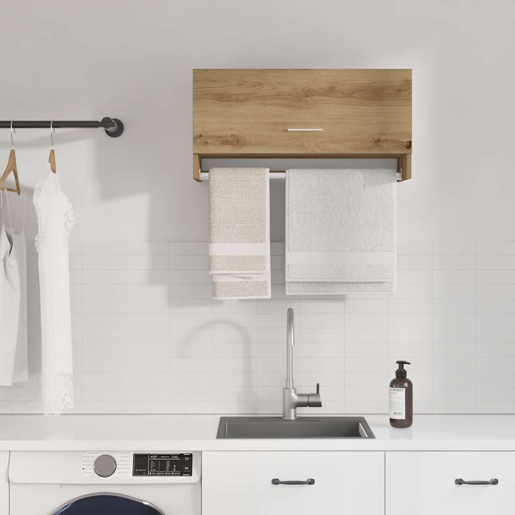 Garderobe artisan eik 70x32,5x35 cm konstruert tre