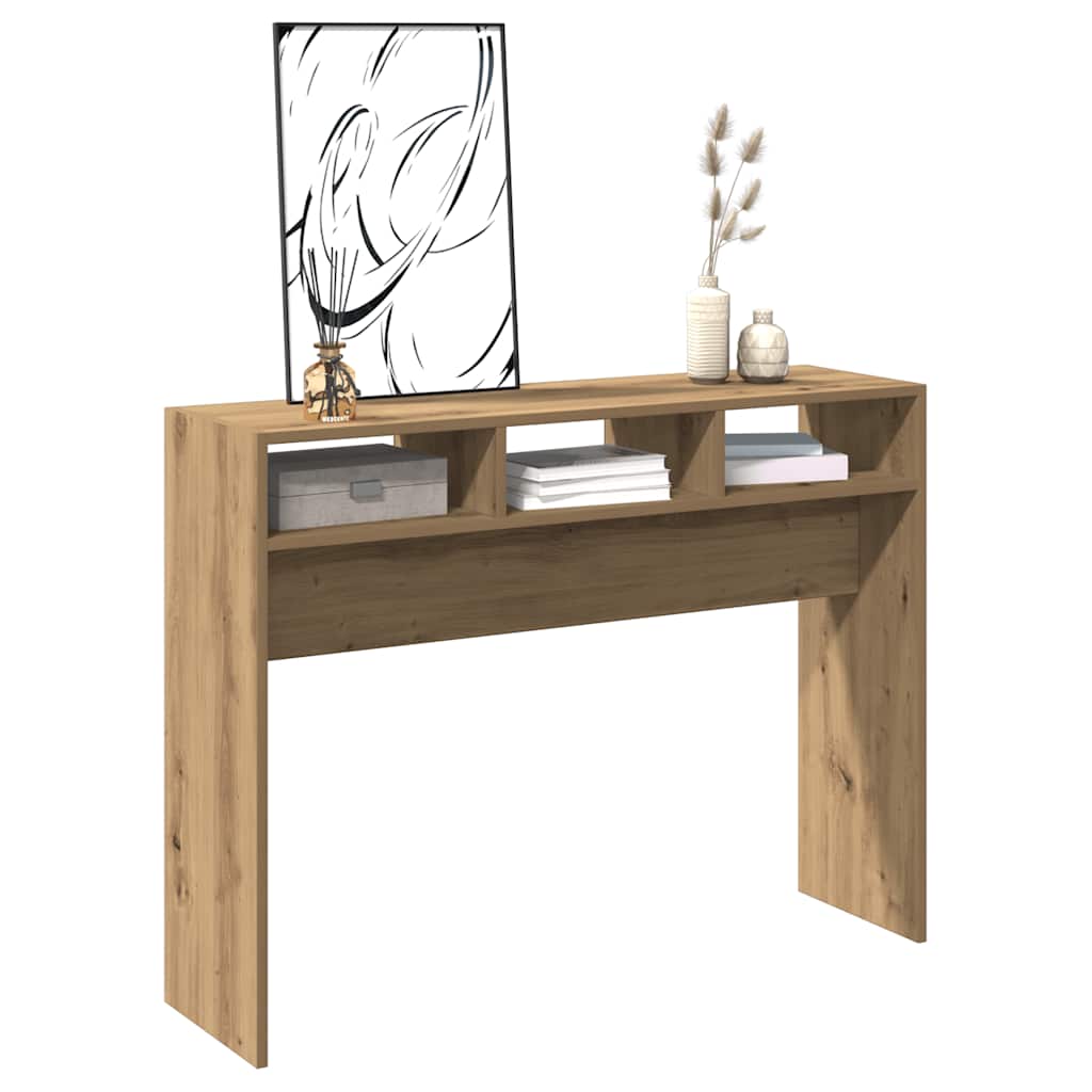 Konsollbord artisan eik 105x30x80 cm konstruert tre