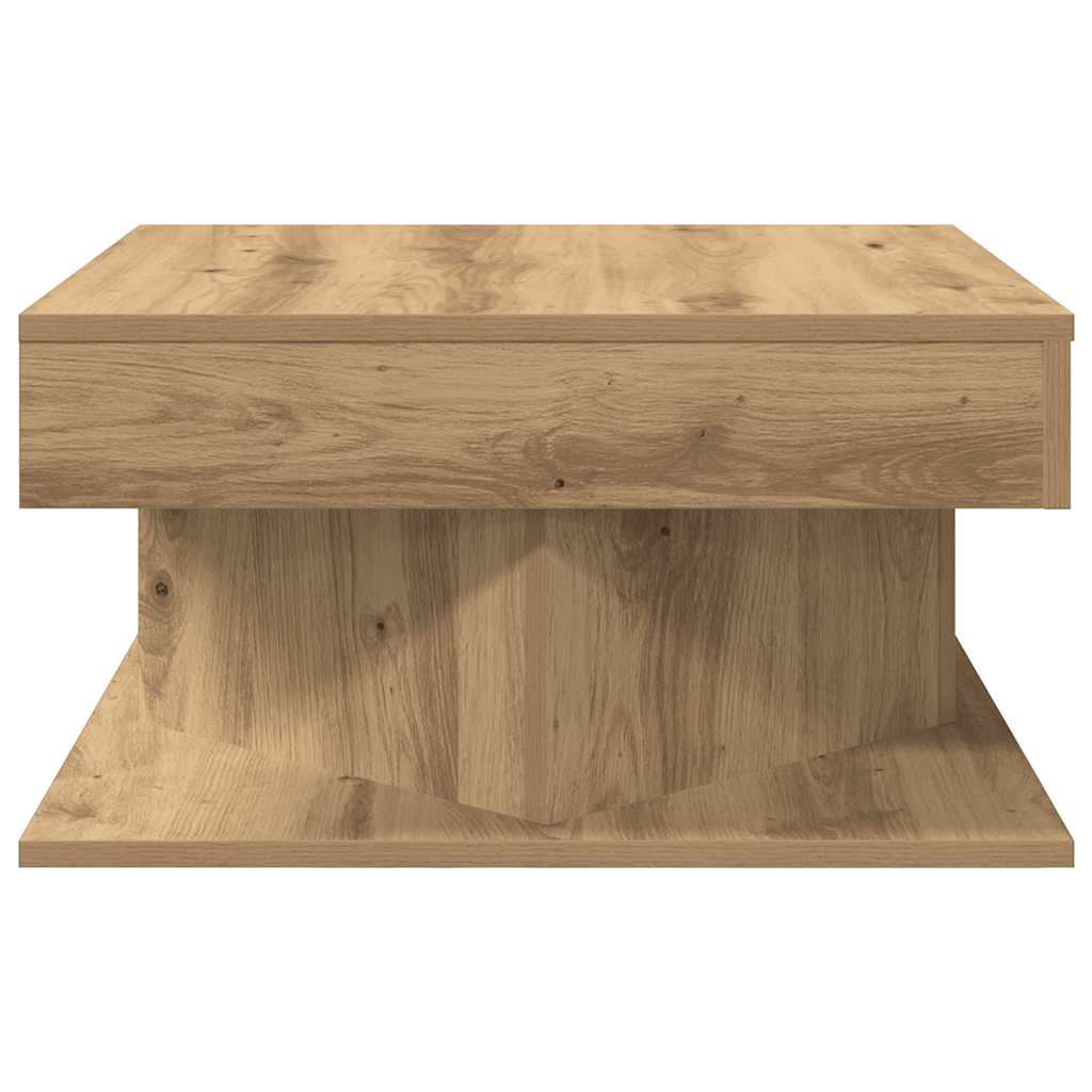 Salongbord artisan eik 55x55x30 cm konstruert tre