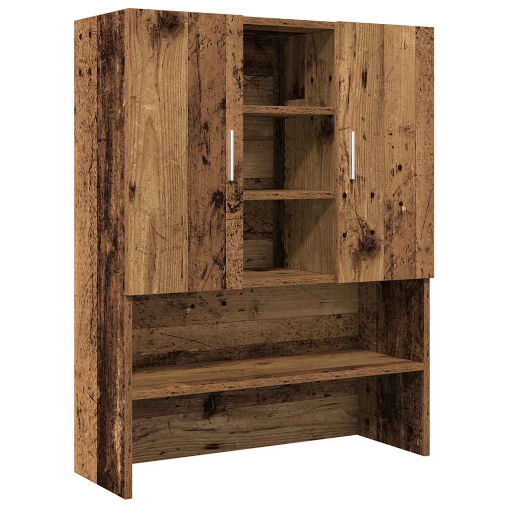 Vaskemaskinskap gammelt tre 70,5x25,5x90 cm