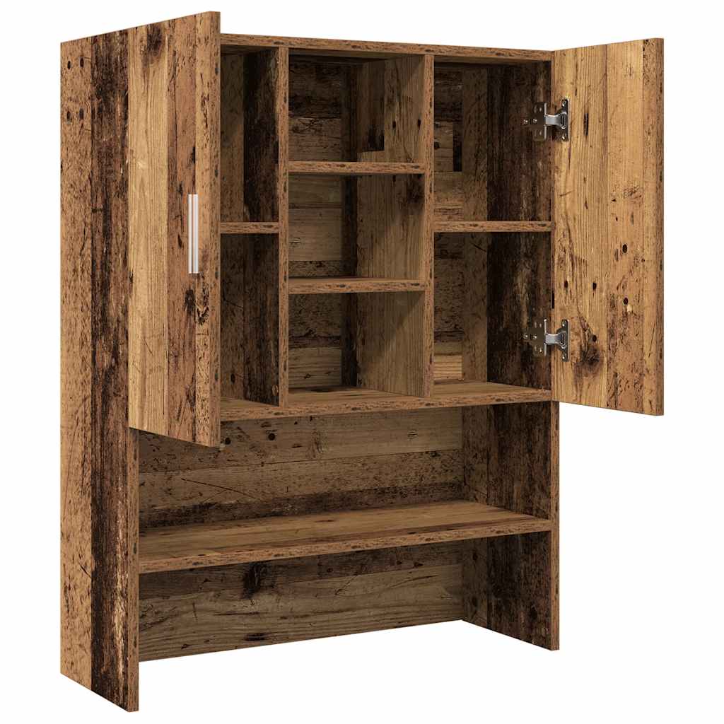 Vaskemaskinskap gammelt tre 70,5x25,5x90 cm