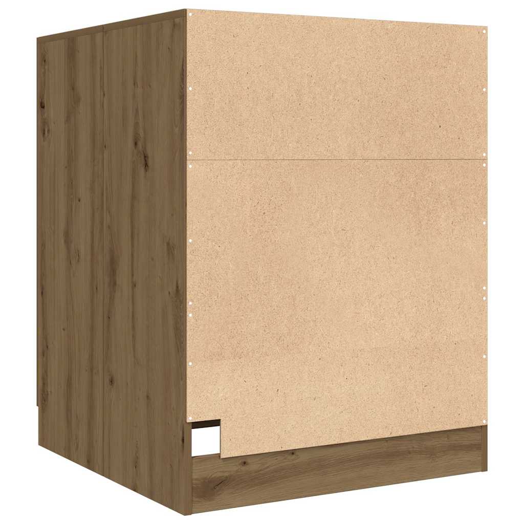 Vaskemaskinskap artisan eik 70,5x71,5x91,5 cm