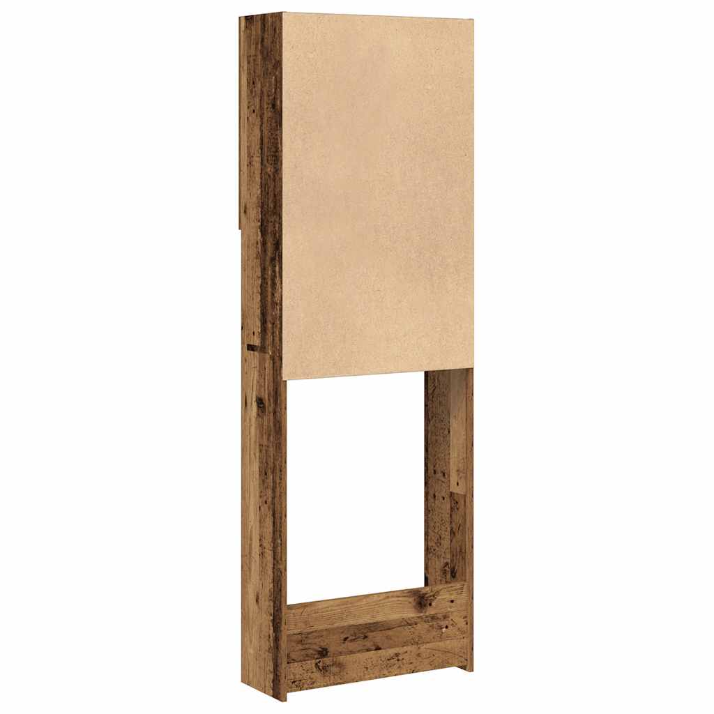 Vaskemaskinskap gammelt tre 64x25,5x190 cm