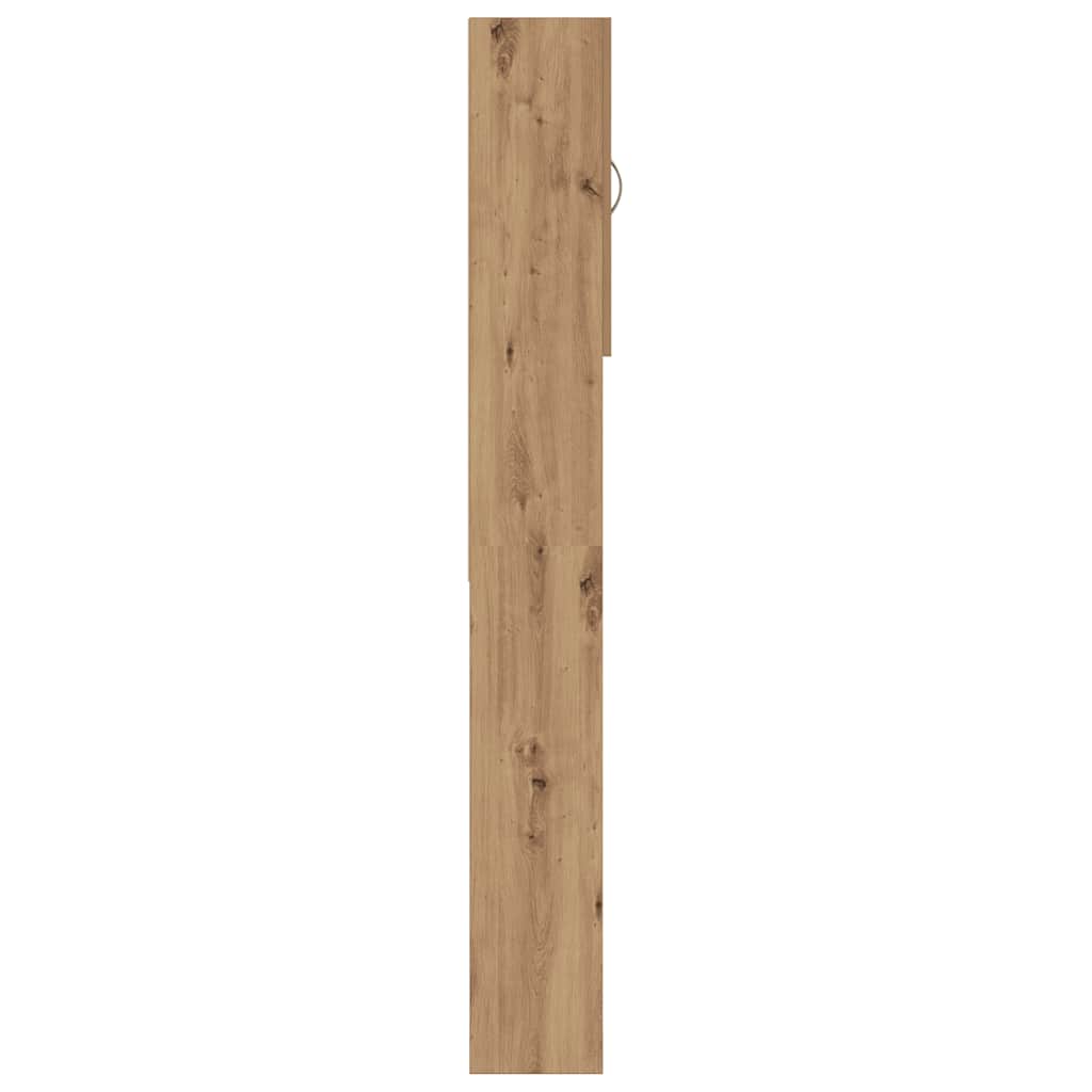 Vaskemaskinskap artisan eik 64x25,5x190 cm vidaXL