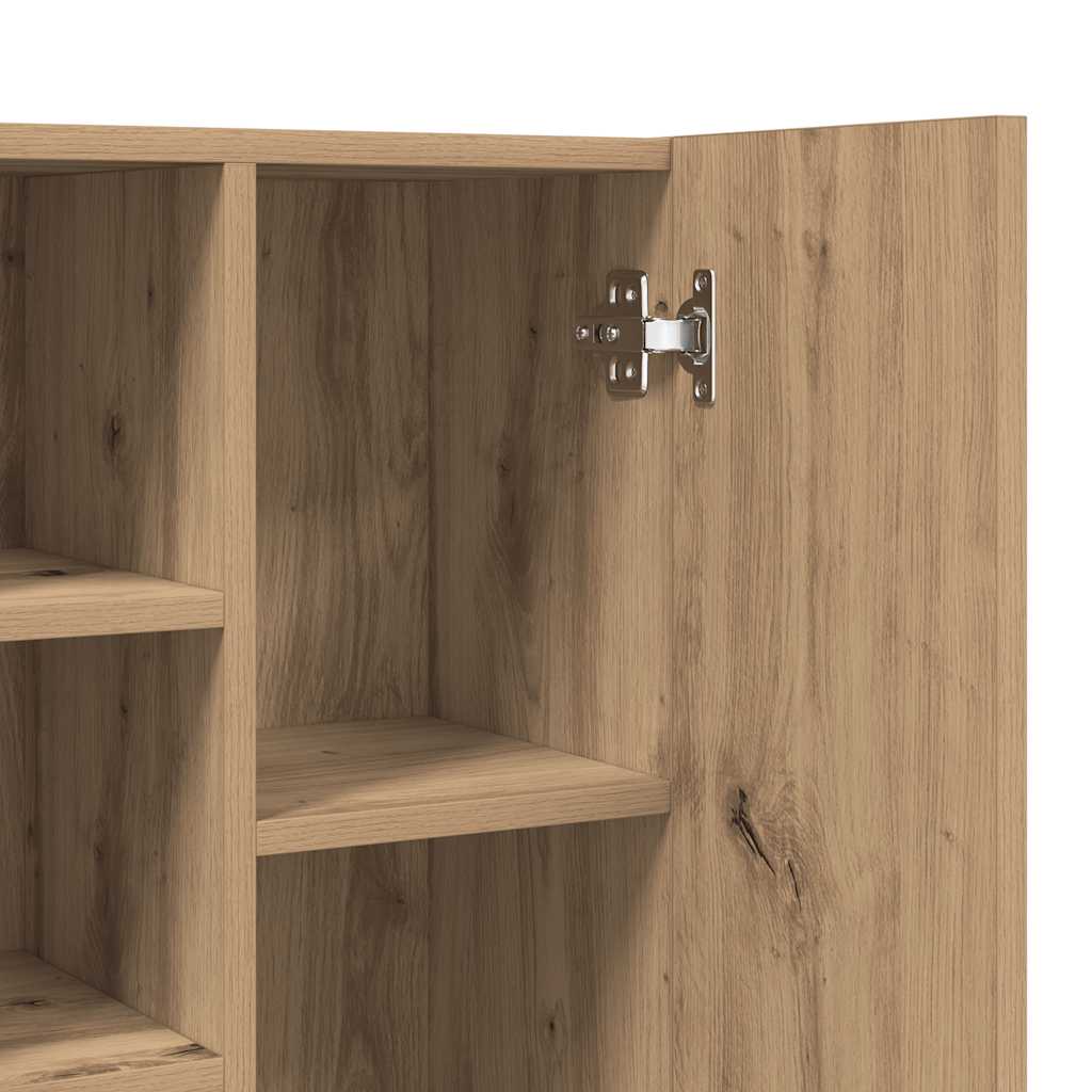 Vaskemaskinskap artisan eik 64x25,5x190 cm vidaXL