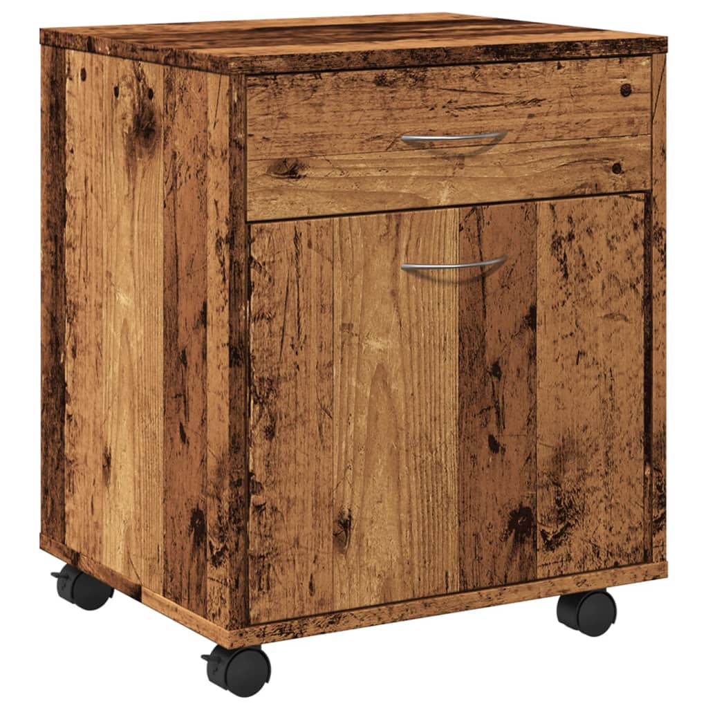 Rulleskap gammelt tre 45x38x54 cm konstruert tre