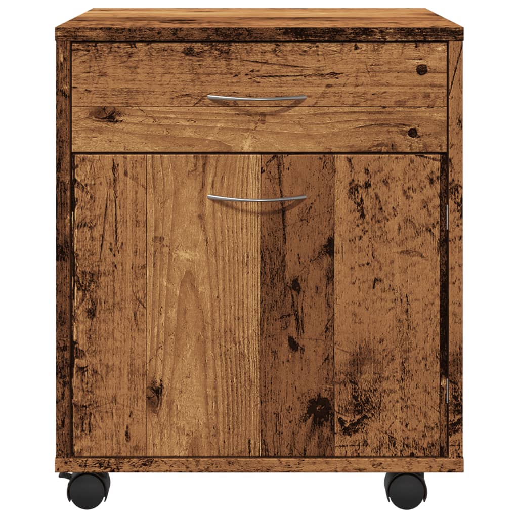 Rulleskap gammelt tre 45x38x54 cm konstruert tre
