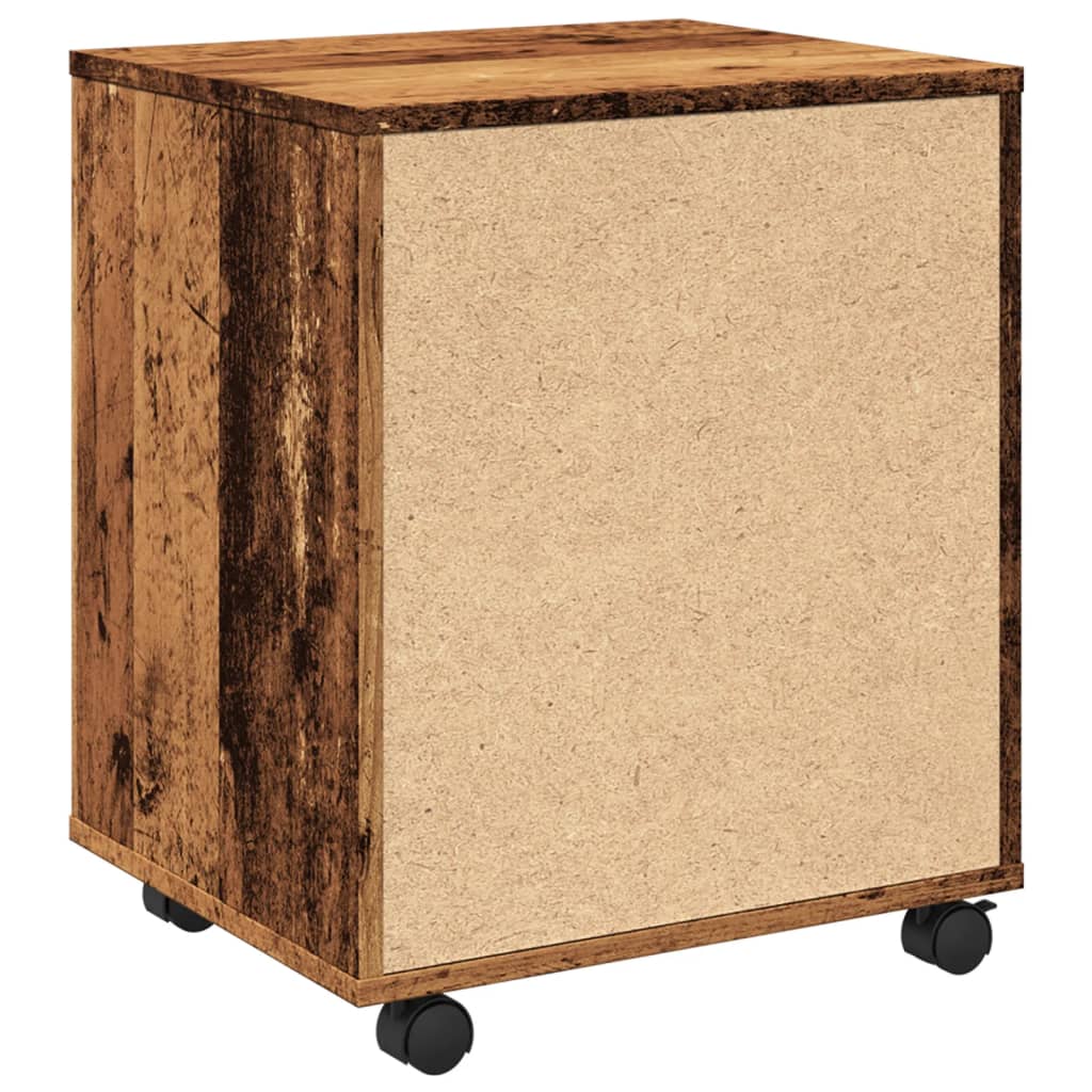 Rulleskap gammelt tre 45x38x54 cm konstruert tre