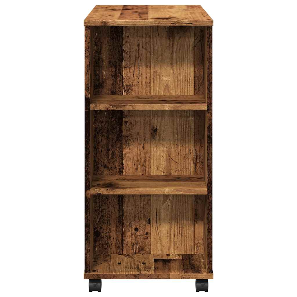 Rulleskap gammelt tre 60x35x75 cm konstruert tre
