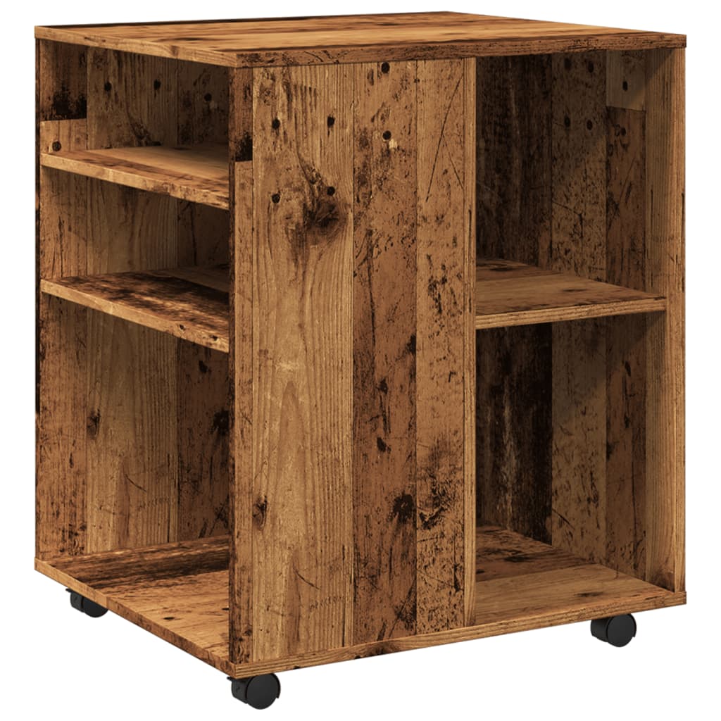 Rulleskap gammelt tre 60x53x72 cm konstruert tre