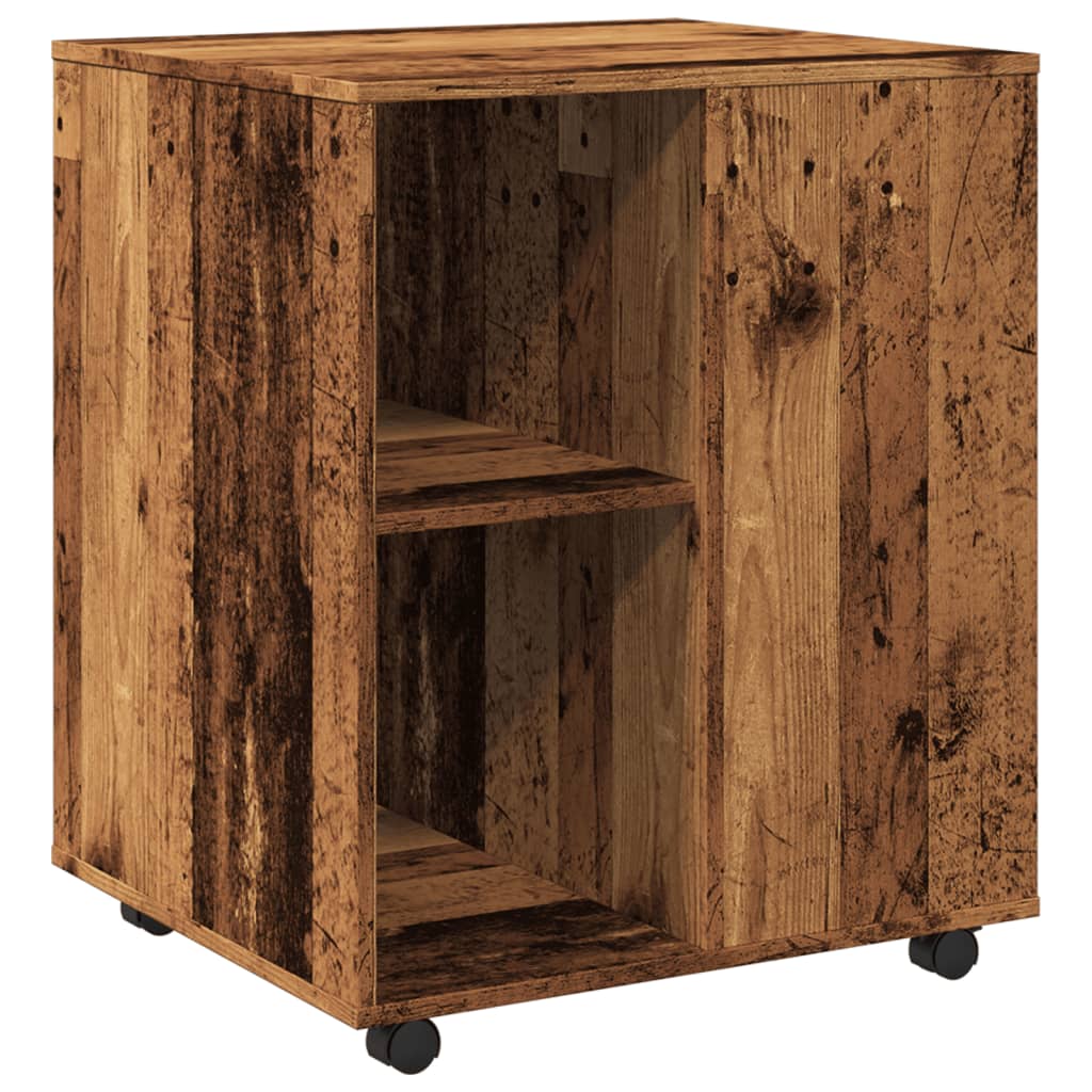 Rulleskap gammelt tre 60x53x72 cm konstruert tre