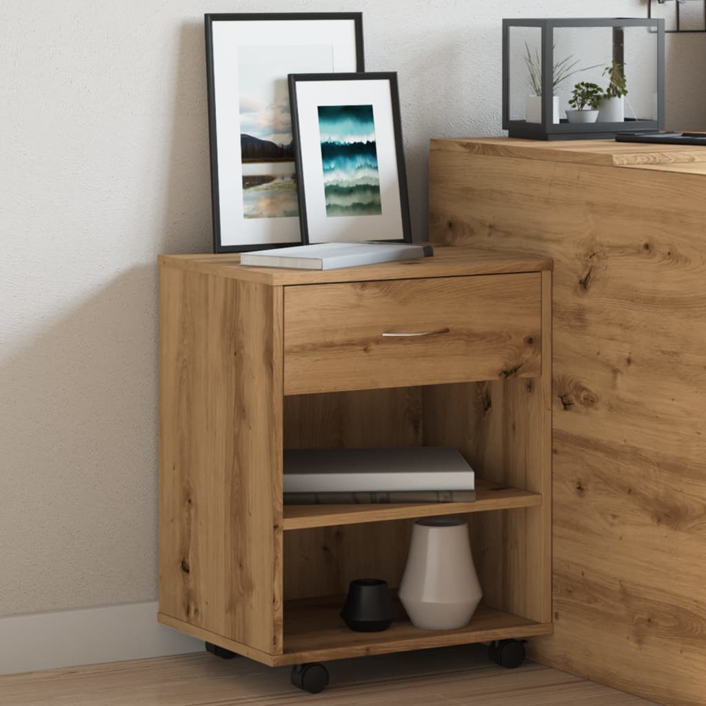 Rulleskap artisan eik 46x36x59 cm konstruert tre