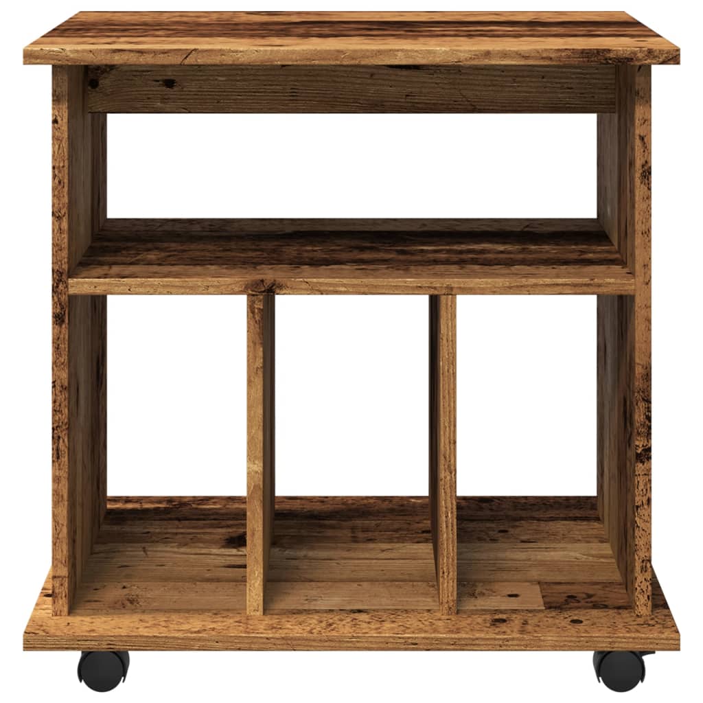 Rulleskap gammelt tre 60x45x60 cm konstruert tre
