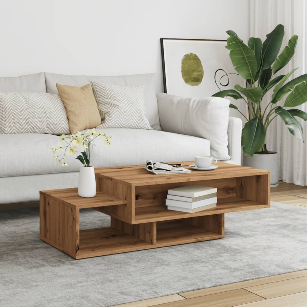 Salongbord artisan eik 105x55x32 cm konstruert tre