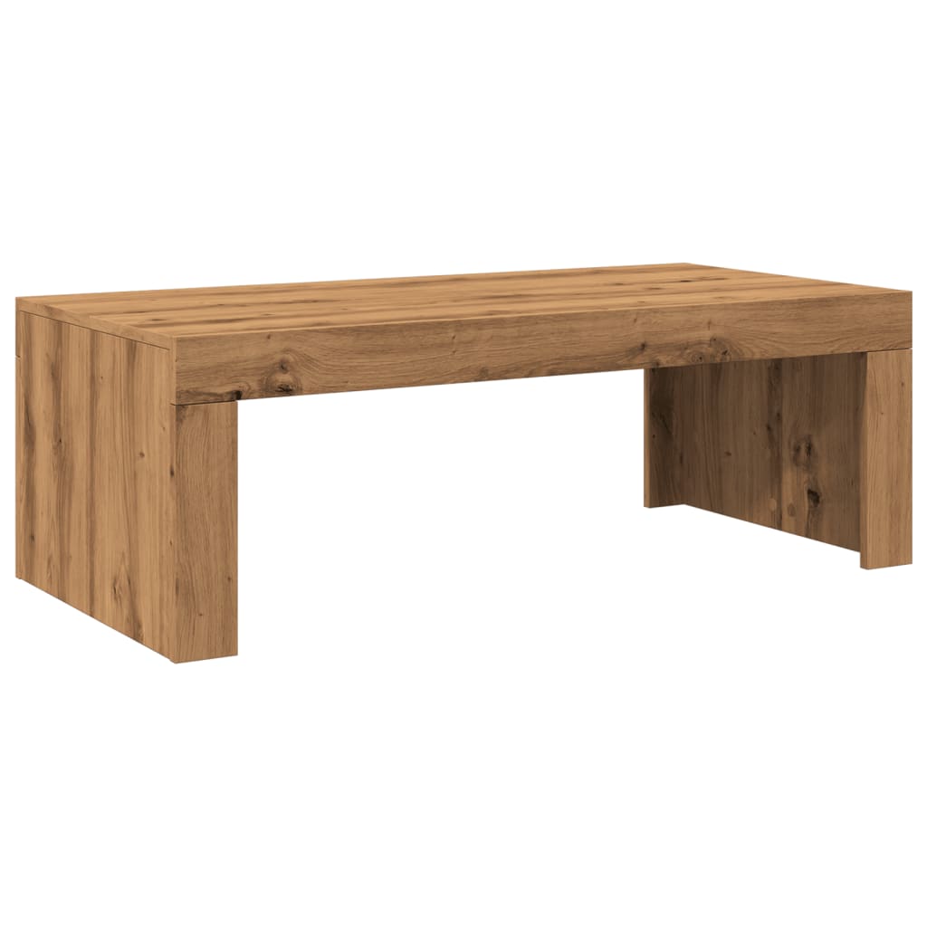 Salongbord artisan eik 102x50x35 cm konstruert tre