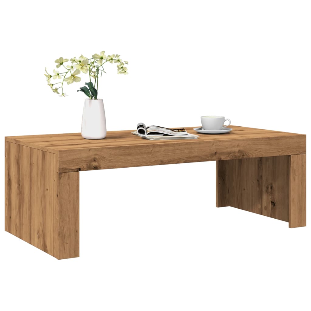 Salongbord artisan eik 102x50x35 cm konstruert tre