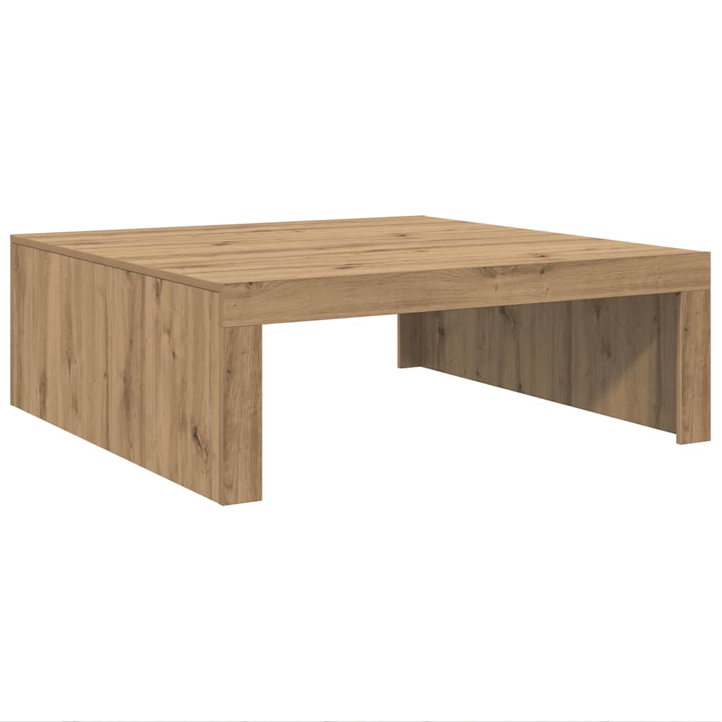 Salongbord artisan eik 100x100x35 cm konstruert tre