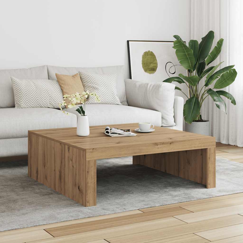 Salongbord artisan eik 100x100x35 cm konstruert tre