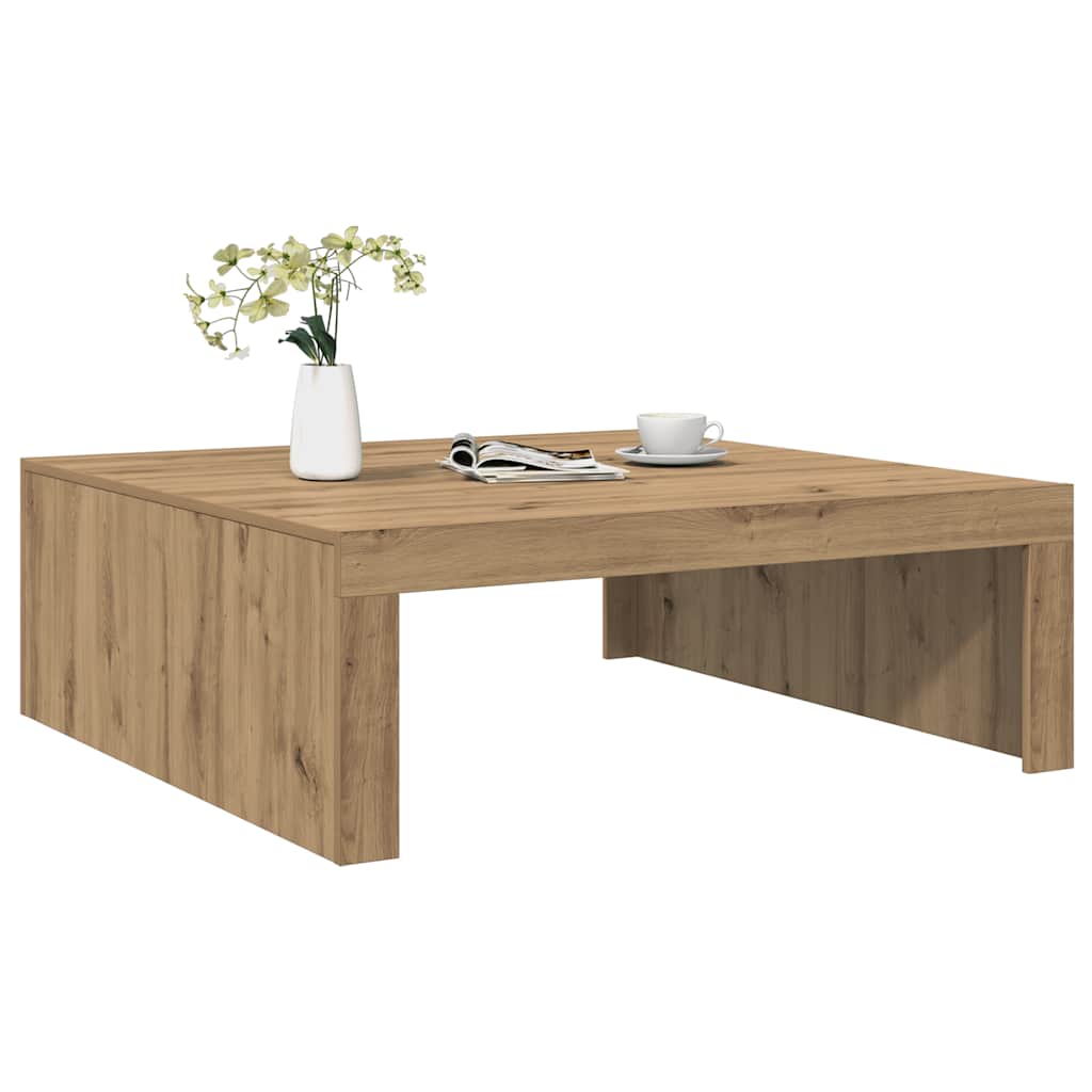Salongbord artisan eik 100x100x35 cm konstruert tre