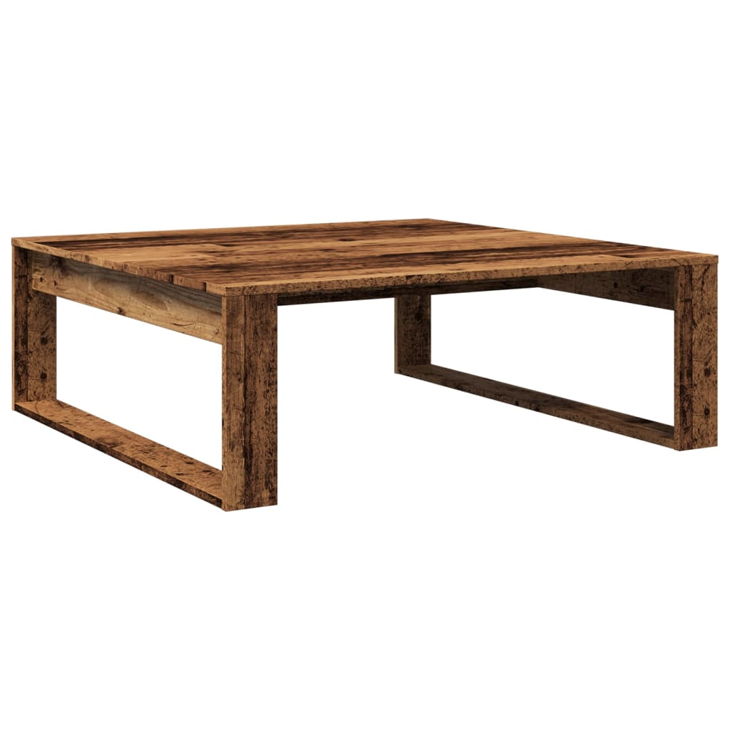 Salongbord gammelt tre 100x100x35 cm konstruert tre