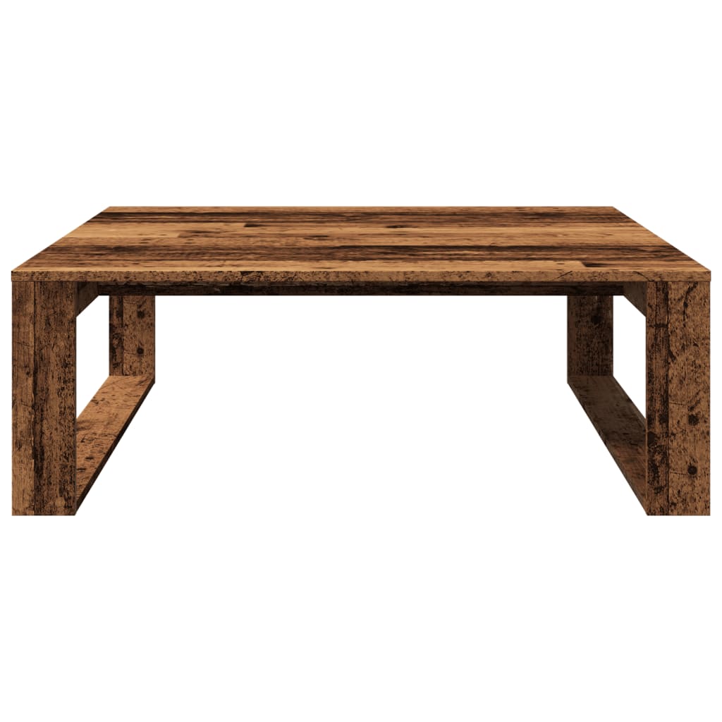 Salongbord gammelt tre 100x100x35 cm konstruert tre