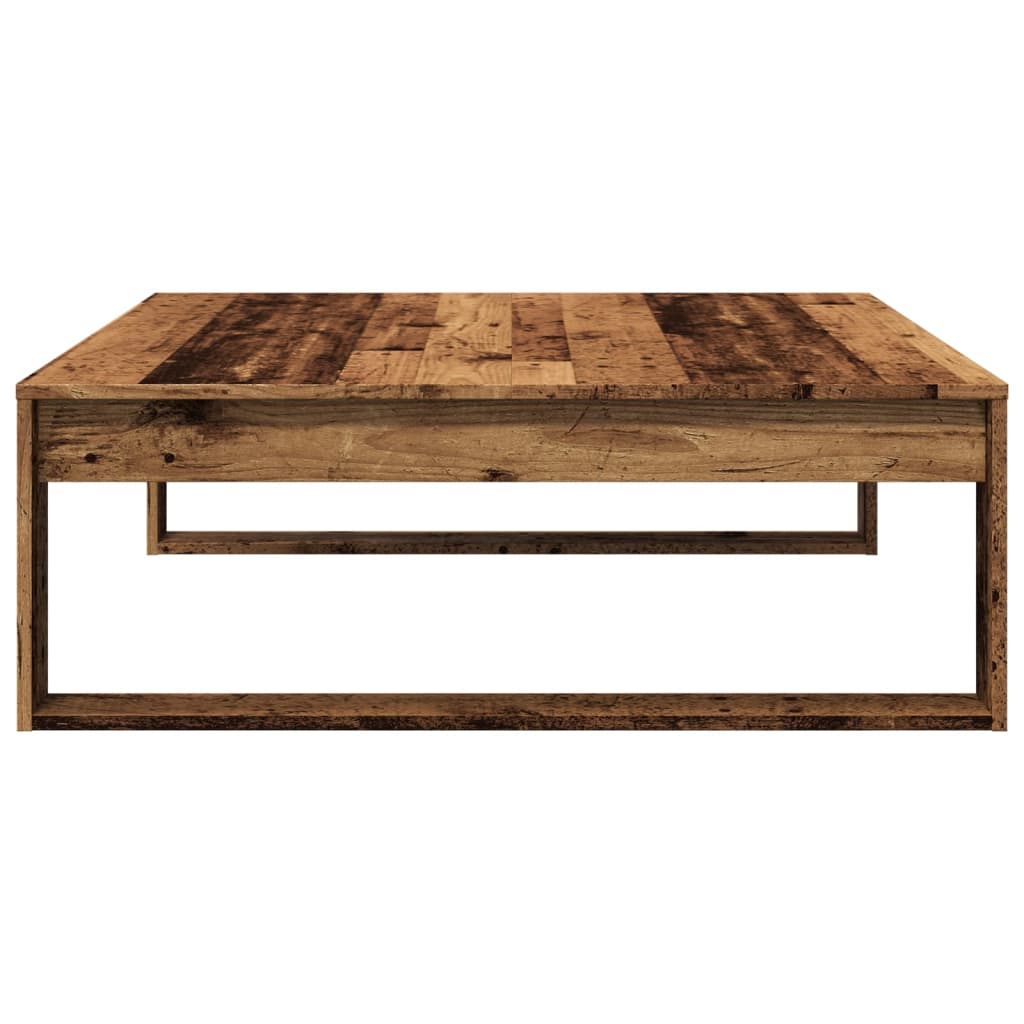 Salongbord gammelt tre 100x100x35 cm konstruert tre