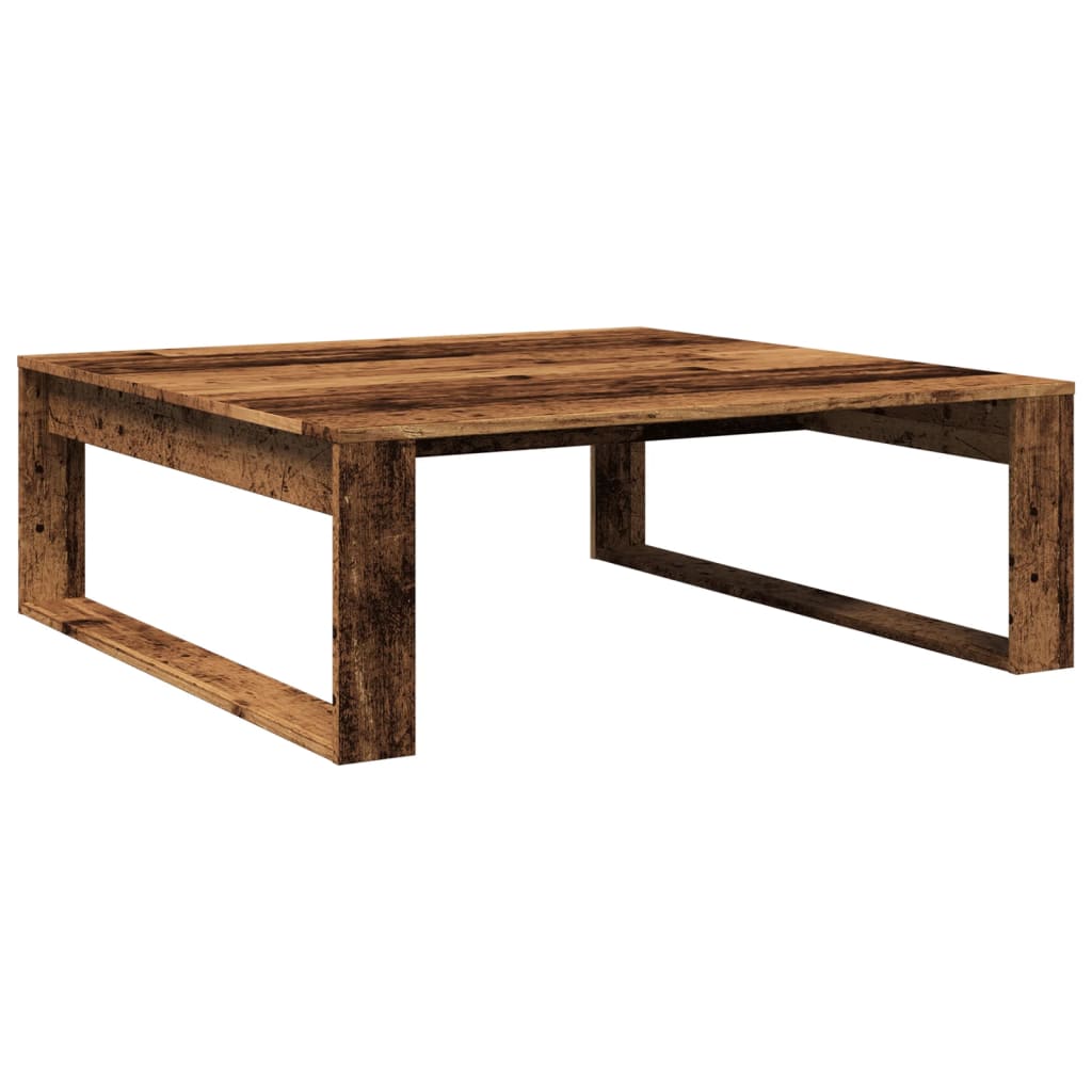 Salongbord gammelt tre 100x100x35 cm konstruert tre