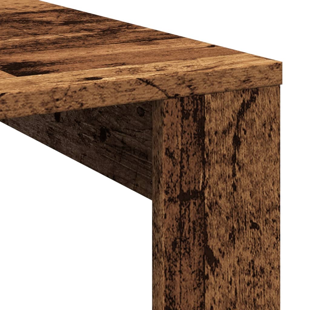 Salongbord gammelt tre 100x100x35 cm konstruert tre
