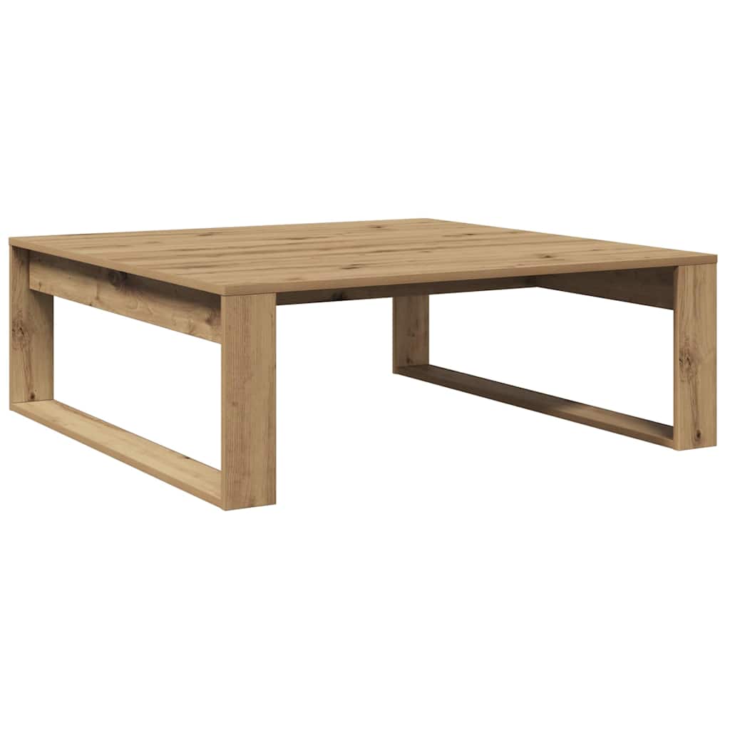 Salongbord artisan eik 100x100x35 cm konstruert tre