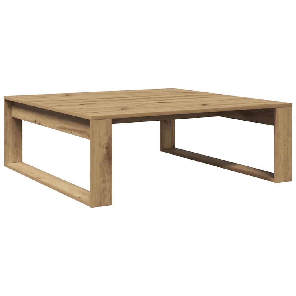 Salongbord artisan eik 100x100x35 cm konstruert tre