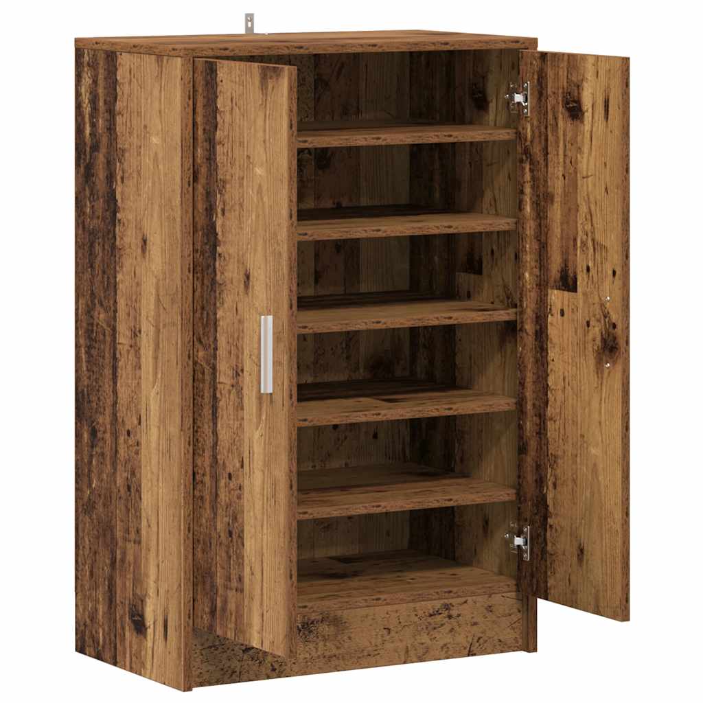 Skoskap gammelt tre 60x35x92 cm konstruert tre