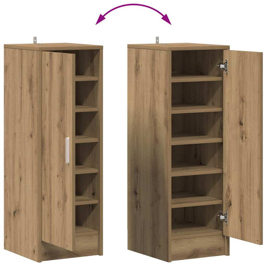 Skoskap artisan eik 32x35x92 cm konstruert tre