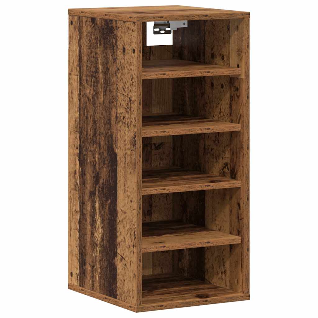 Skoskap gammelt tre 32x35x70 cm konstruert tre