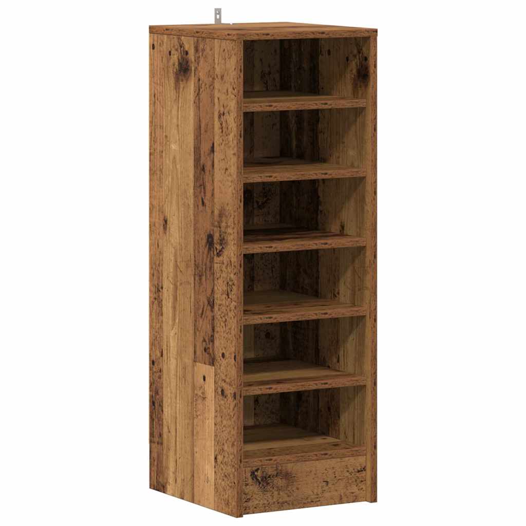 Skoskap gammelt tre 32x35x92 cm konstruert tre
