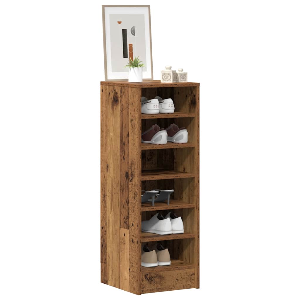 Skoskap gammelt tre 32x35x92 cm konstruert tre