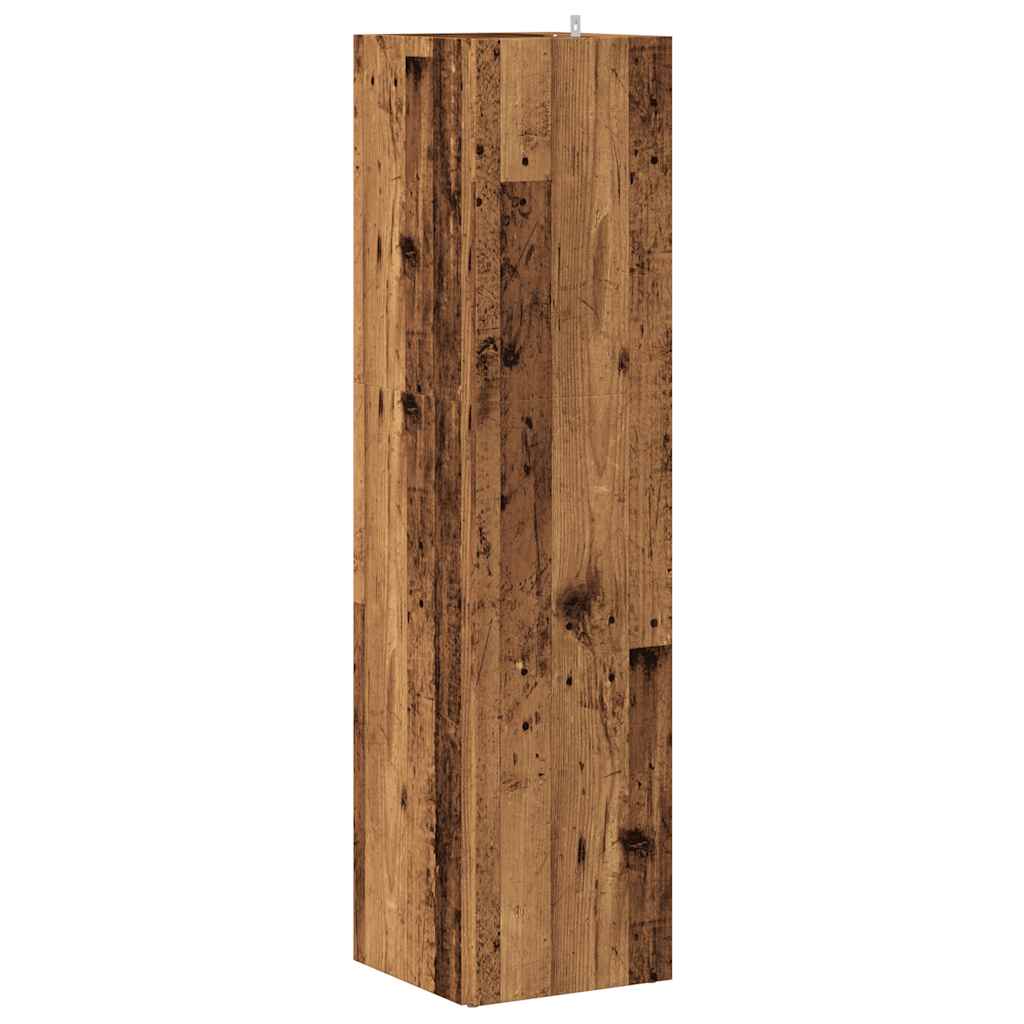Hjørneskap gammelt tre 33x33x132 cm konstruert tre