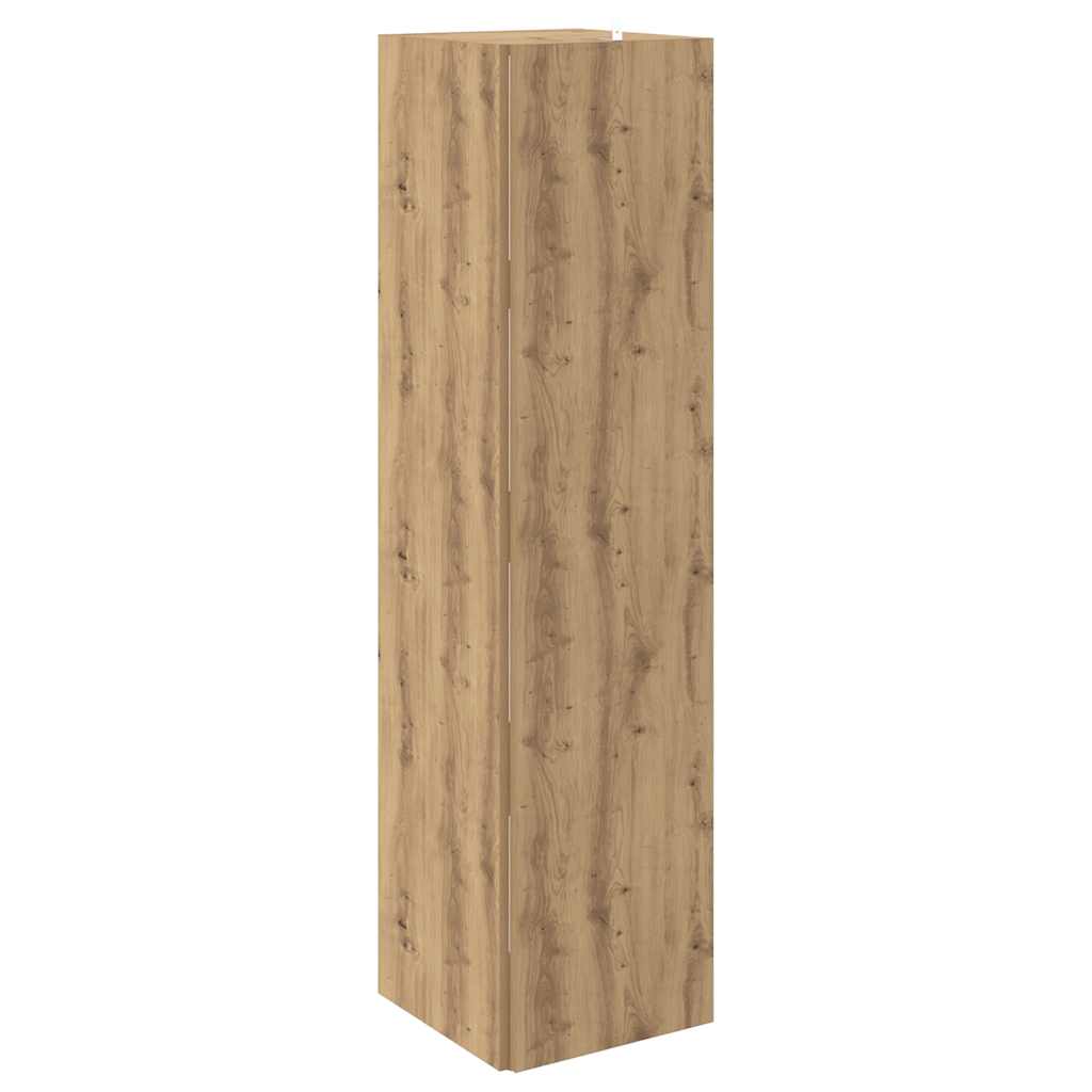 Hjørneskap artisan eik 33x33x132 cm konstruert tre