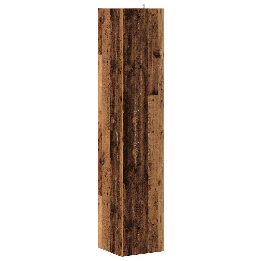 Hjørneskap gammelt tre 33x33x165 cm konstruert tre