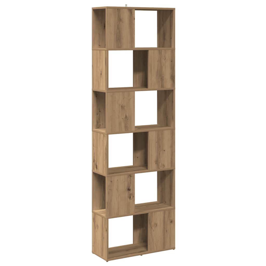 Bokhylle/romdeler artisan eik 60x24x186 cm