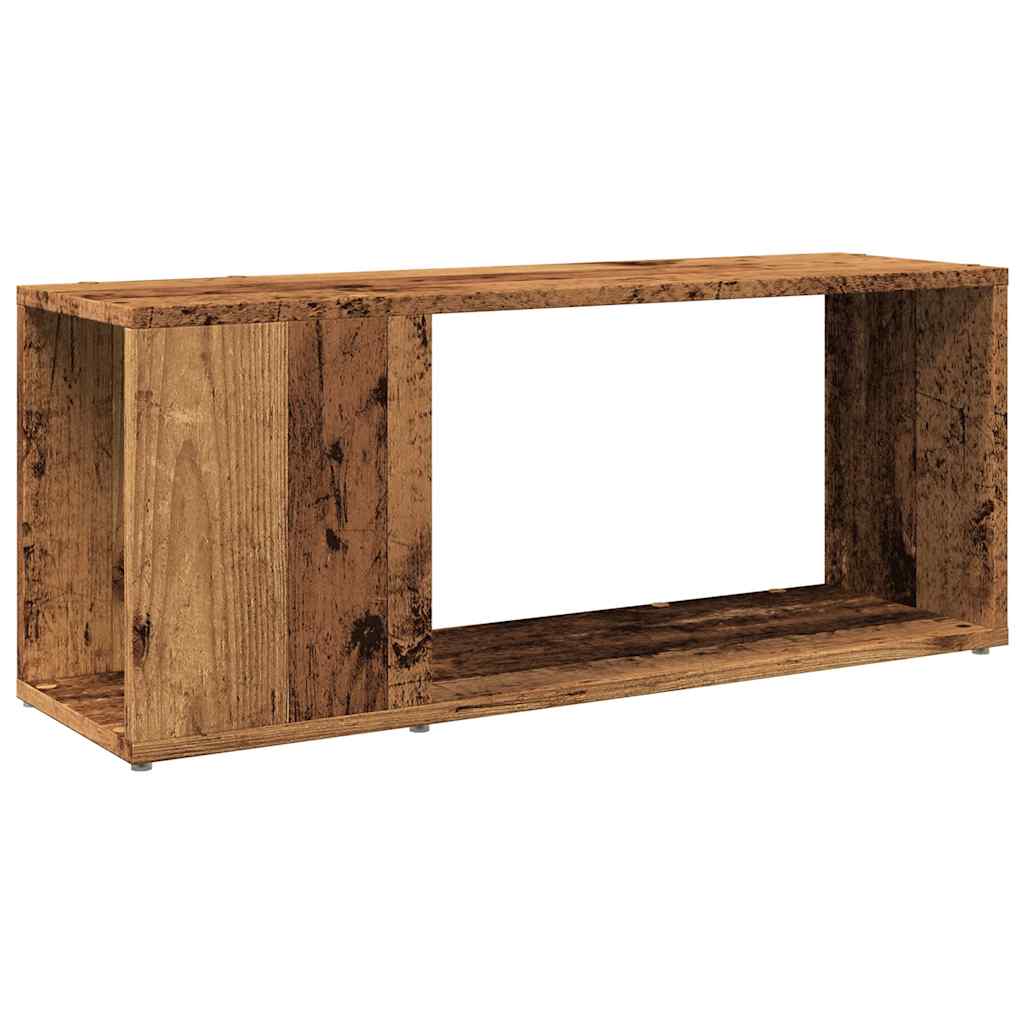 TV-benk gammelt tre 80x24x32cm konstruert tre