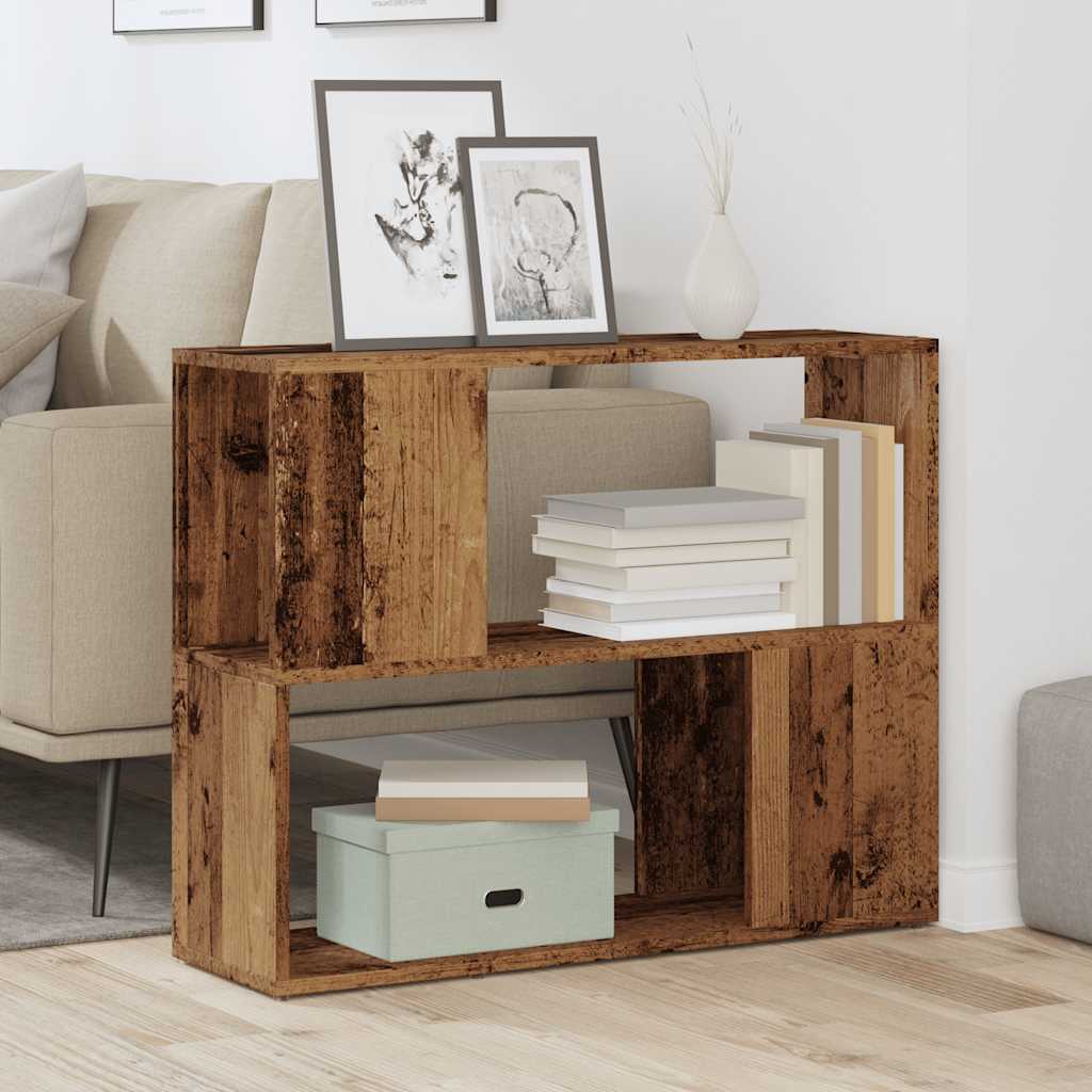 Bokhylle/romdeler gammelt tre 80x24x63 cm