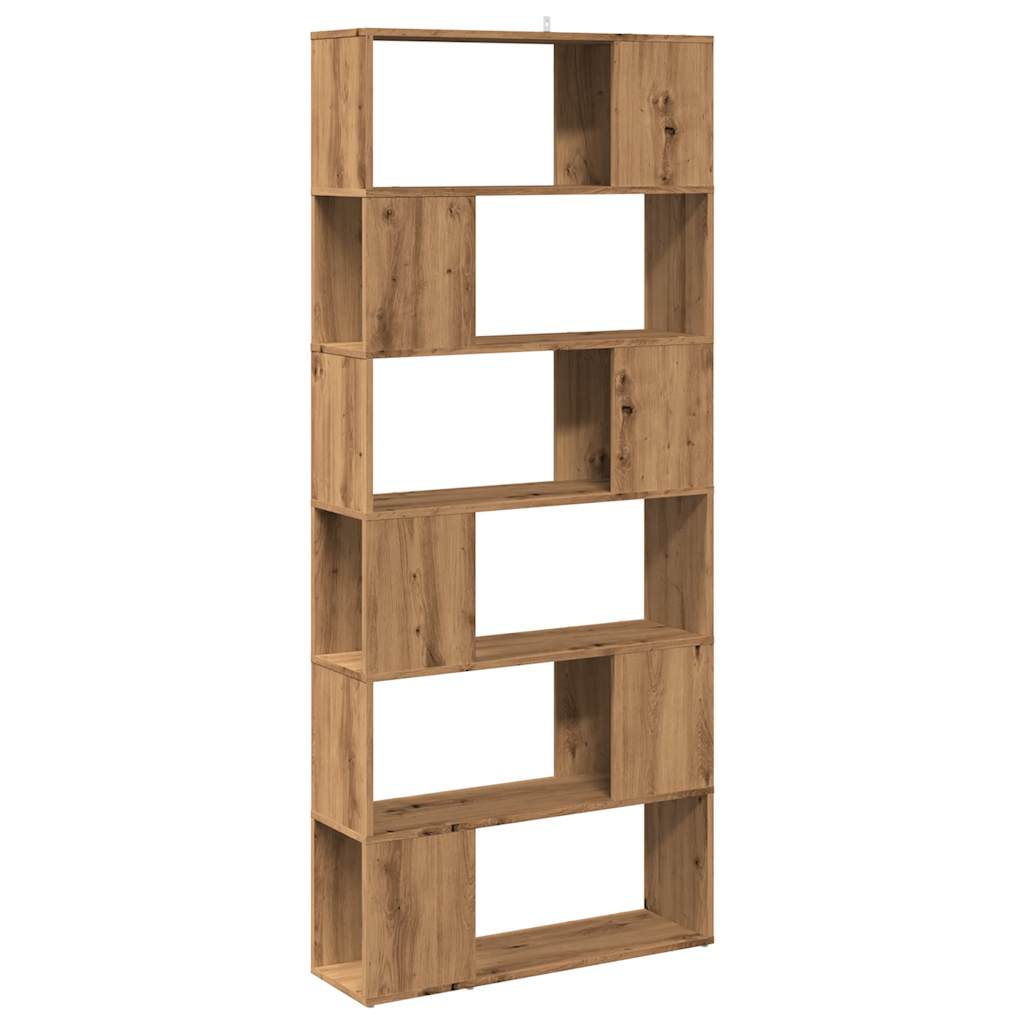 Bokhylle/romdeler artisan eik 80x24x186 cm